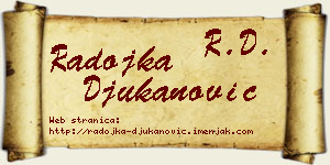 Radojka Đukanović vizit kartica